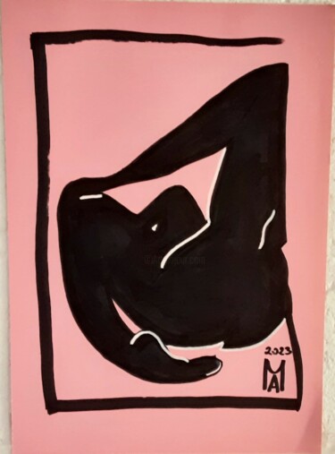 Peinture intitulée "Weibliche Rücken" par Angelo Marzullo, Œuvre d'art originale, Acrylique