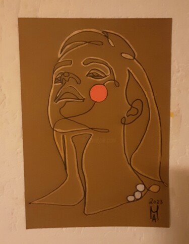 Malerei mit dem Titel "La signora" von Angelo Marzullo, Original-Kunstwerk, Acryl