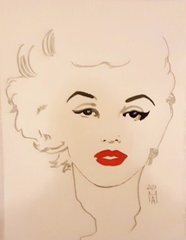 Painting titled "Marilyn" by Angelo Marzullo, Original Artwork, Acrylic
