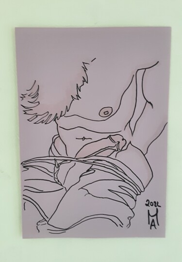 Painting titled "Luigi." by Angelo Marzullo, Original Artwork, Marker