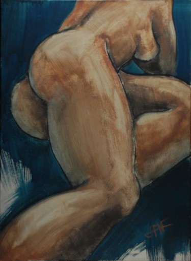 Peinture intitulée "La sieste" par Philippe Jamin, Œuvre d'art originale, Acrylique Monté sur Châssis en bois