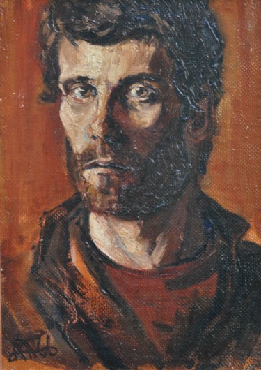 Peinture intitulée "Autoportrait III" par Philippe Jamin, Œuvre d'art originale, Huile