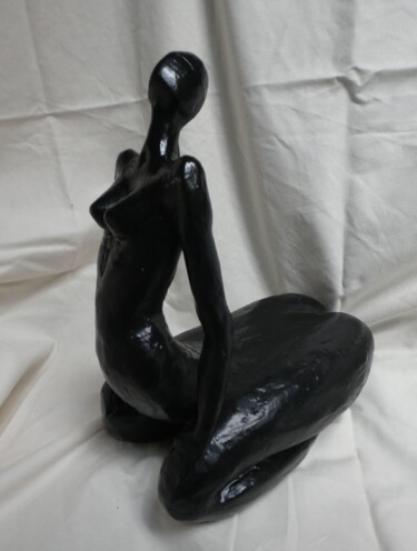 Skulptur mit dem Titel "Ode à la lune" von Philippe Jamin, Original-Kunstwerk, Terra cotta