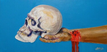 제목이 "J'ai vaincu la mort"인 미술작품 Philippe Jamin로, 원작, 아크릴 나무 들것 프레임에 장착됨