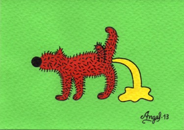 Painting titled "Lindo perrito 6" by Angel Ripoll, Original Artwork, Acrylic