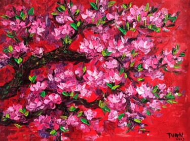 绘画 标题为“Peach blossom in Sp…” 由Anh  Tuan Le, 原创艺术品, 丙烯