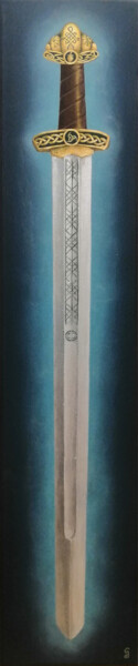 Malarstwo zatytułowany „Miecz” autorstwa Ania Cho, Oryginalna praca, Akryl