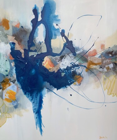 제목이 "L'envolée"인 미술작품 Anik Lapointe로, 원작, 아크릴 나무 들것 프레임에 장착됨