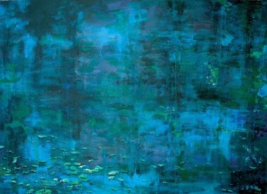 Pittura intitolato "Waterscape" da Animesh Roy, Opera d'arte originale