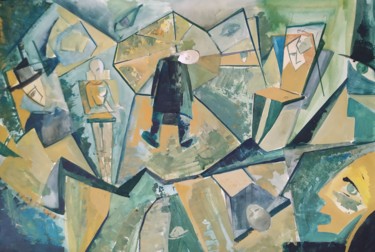 Pintura intitulada "Composition" por Ani Petrosyan, Obras de arte originais, Aquarela