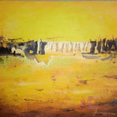 Malerei mit dem Titel "Landscape II" von Anirban Seth, Original-Kunstwerk, Acryl