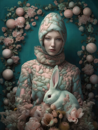 Digitale Kunst getiteld "Easter Magic No3" door Anita Kalmar, Origineel Kunstwerk, AI gegenereerde afbeelding