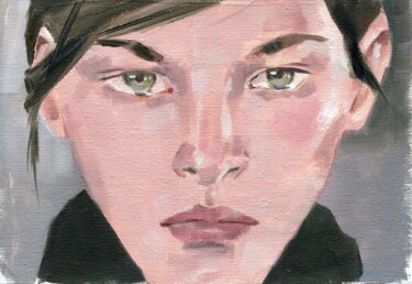 Картина под названием "Portrait 3" - Anja Rudko, Подлинное произведение искусства, Масло