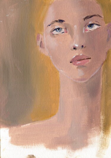 Malerei mit dem Titel "Portrait 7" von Anja Rudko, Original-Kunstwerk, Öl