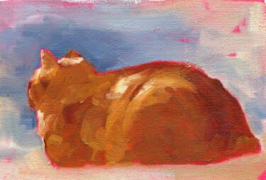 Painting titled "Cat 11" by Anja Rudko, Original Artwork, Oil