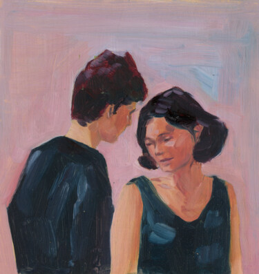 Painting titled "Couple" by Anja Rudko, Original Artwork, Oil