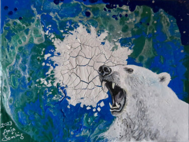 "Ruf der Eisbären" başlıklı Tablo Anja Semling tarafından, Orijinal sanat, Akrilik Ahşap Sedye çerçevesi üzerine monte edilm…
