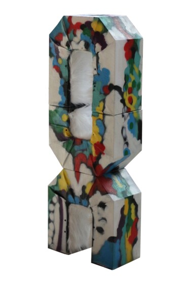 Скульптура под названием "Mini transformiste 2" - Anka Girls, Подлинное произведение искусства, Рисунок распылителем краски