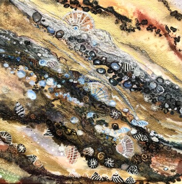 제목이 "Golden pool"인 미술작품 Ann Dunbar로, 원작, 아크릴 나무 들것 프레임에 장착됨
