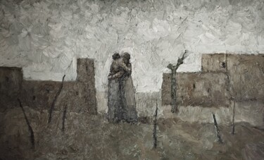 Картина под названием "Встреча" - Анна Ягужинская, Подлинное произведение искусства, Масло