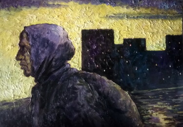 Ζωγραφική με τίτλο "Из города прочь" από Анна Ягужинская, Αυθεντικά έργα τέχνης, Λάδι