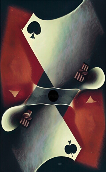 Painting titled "Fourth dimension" by Anna Alekberova, Original Artwork, Oil