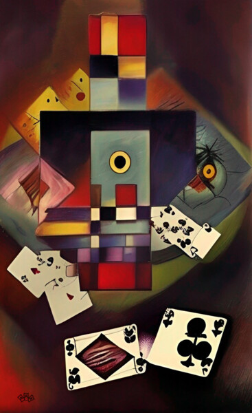 Painting titled "Aggressive game" by Anna Alekberova, Original Artwork, Oil