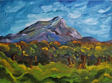 Peinture intitulée "Sainte-Victoire n°3" par Anna An, Œuvre d'art originale, Acrylique Monté sur Châssis en bois