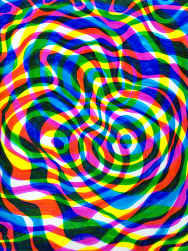 「Optical illusion -…」というタイトルの絵画 Anna Beglyakovaによって, オリジナルのアートワーク, インク