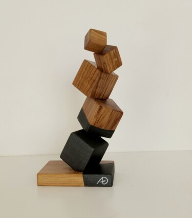 Escultura titulada "Cubik-2" por Anna Beltrame A＋D Art, Obra de arte original, Madera