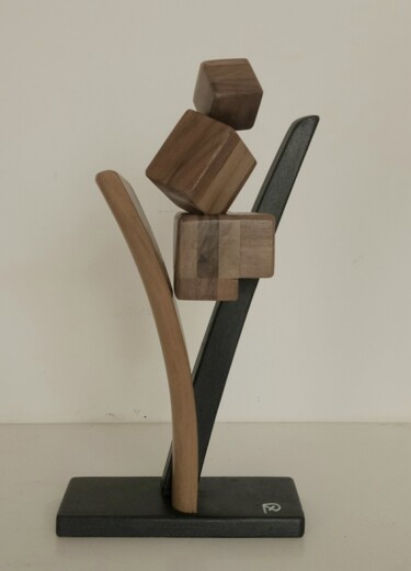 "Equilibrio di cubi" başlıklı Heykel Anna Beltrame A＋D Art tarafından, Orijinal sanat, Ahşap