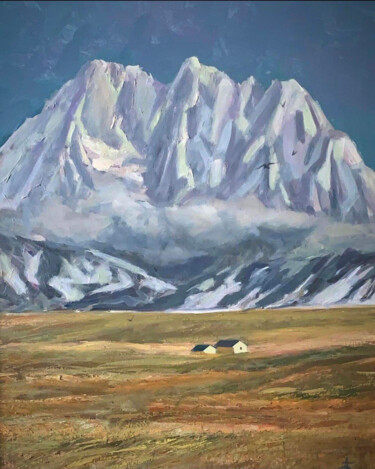 Malarstwo zatytułowany „Sunny mountains” autorstwa Anna Bondar, Oryginalna praca, Olej