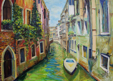 Schilderij getiteld "Venice 2014" door Anna Churyukina, Origineel Kunstwerk, Olie