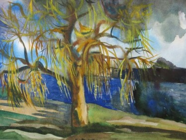 Painting titled "Willow" by Anna Duyunova, Original Artwork, Other