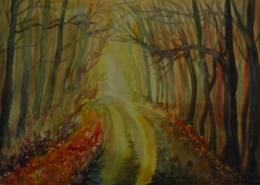 Painting titled "Autumn Light" by Anna Duyunova, Original Artwork