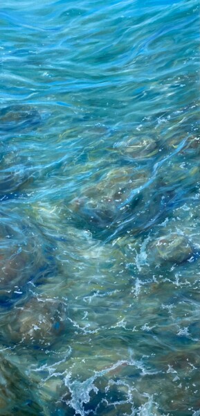 Painting titled "Living Water." by Anna Evtushenko, Original Artwork, Oil