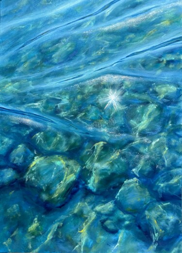 Painting titled "Ice." by Anna Evtushenko, Original Artwork, Oil