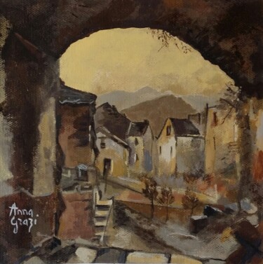 Painting titled "Corti, quartier Cal…" by Anna Grazi, Original Artwork, Acrylic