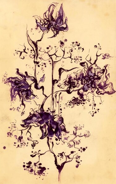 Drawing titled "Ирисы" by Anna Krasni (Palitra), Original Artwork, Ink
