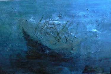 Malerei mit dem Titel "l epave" von Anna Langowski, Original-Kunstwerk, Öl