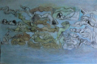 Рисунок под названием "WATER" - Anna Langowski, Подлинное произведение искусства, Пастель