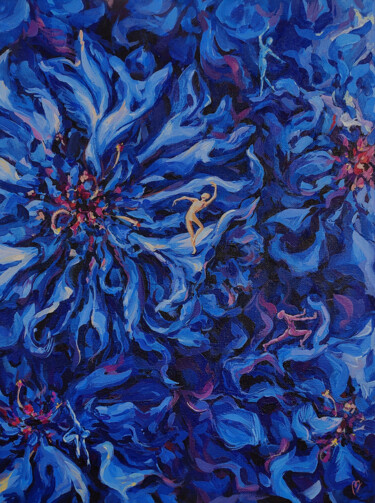 Painting titled "Blooming movement i…" by Anna Lazar, Original Artwork, Acrylic
