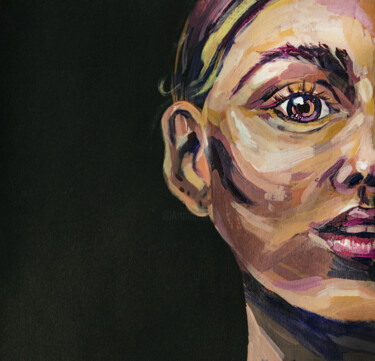 Картина под названием "Watch me" - Anna Lazar, Подлинное произведение искусства, Акрил Установлен на Деревянная рама для нос…