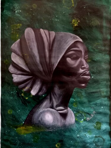 Pittura intitolato "Head strong" da Anna Mwaimba Mphande (Anna.k.m), Opera d'arte originale, Olio