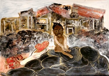 Malerei mit dem Titel "Те не са боклук" von Anna Mytavska (Cabrerra), Original-Kunstwerk, Öl