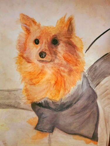 Painting titled "Принц" by Anna Mytavska (Cabrerra), Original Artwork, Watercolor