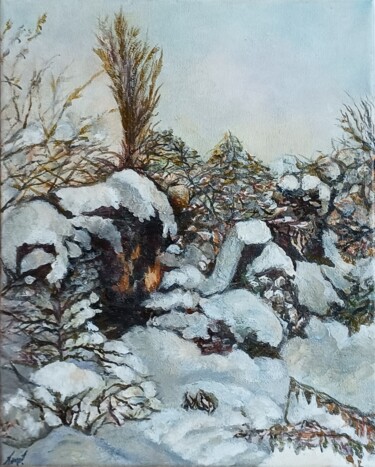 Peinture intitulée "Зимна приказка" par Anna Mytavska (Cabrerra), Œuvre d'art originale, Huile