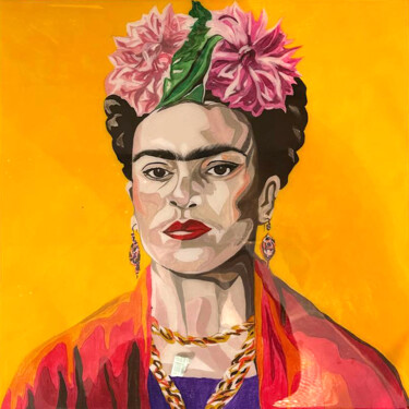 Schilderij getiteld "Frida" door Anna Paloma, Origineel Kunstwerk, Acryl Gemonteerd op Houten paneel