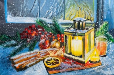 Картина под названием "Christmas flavor" - Anna Pavlovich-Naneva, Подлинное произведение искусства, Масло