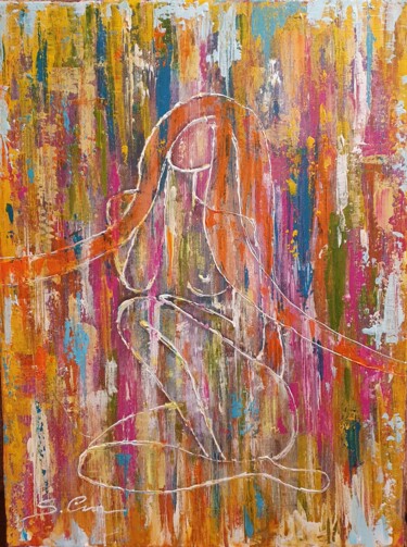 제목이 "A GIRL"인 미술작품 Anna Sargsyan로, 원작, 아크릴 목재 패널에 장착됨